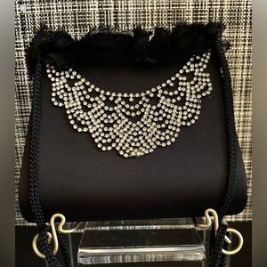 Rare Vintage Moo Roo 2002 Signed Satin Bag with Rhinestones. 🖤